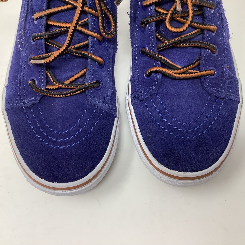 Vans Sk8 Hi MTE Blue Suede Skate Lace Up Shoes - Picture 6 of 9
